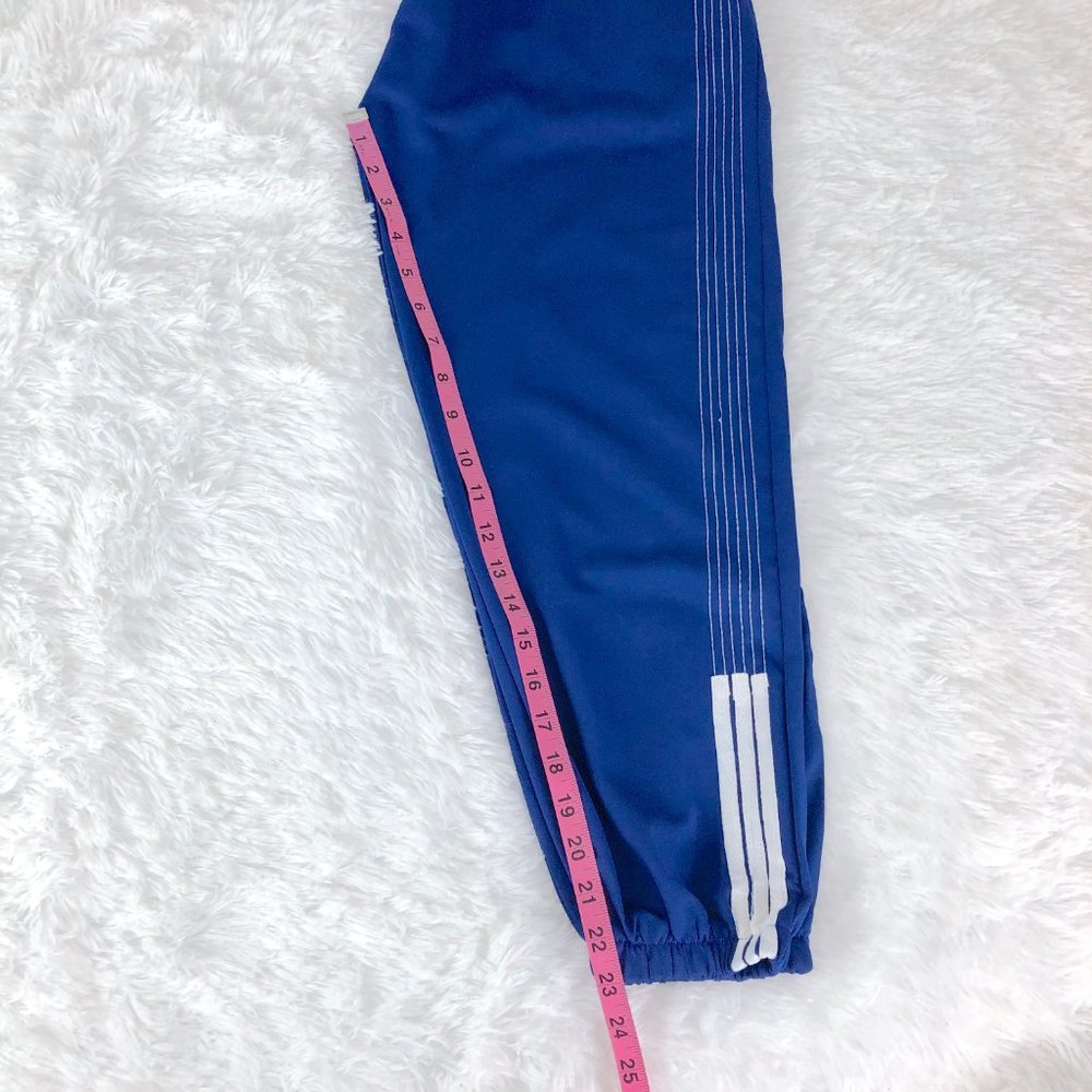 Blue & White Sporty Mid-Rise Joggers Pants L/XL - Picture 10 of 13